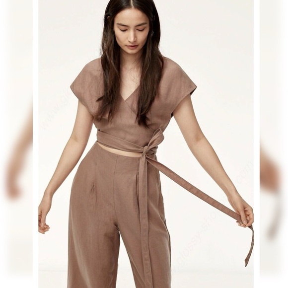 LIKE NEW ARITZIA LINEN JUMPSUIT - Picture 1 of 3